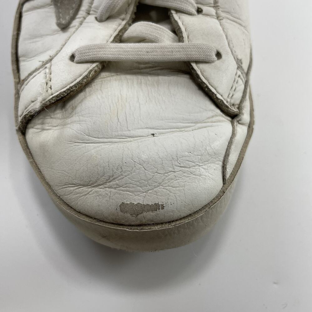 Golden Goose Super-Star White Leather Sneakers Grey Suede Star Taupe 39/9 - Picture 13 of 14